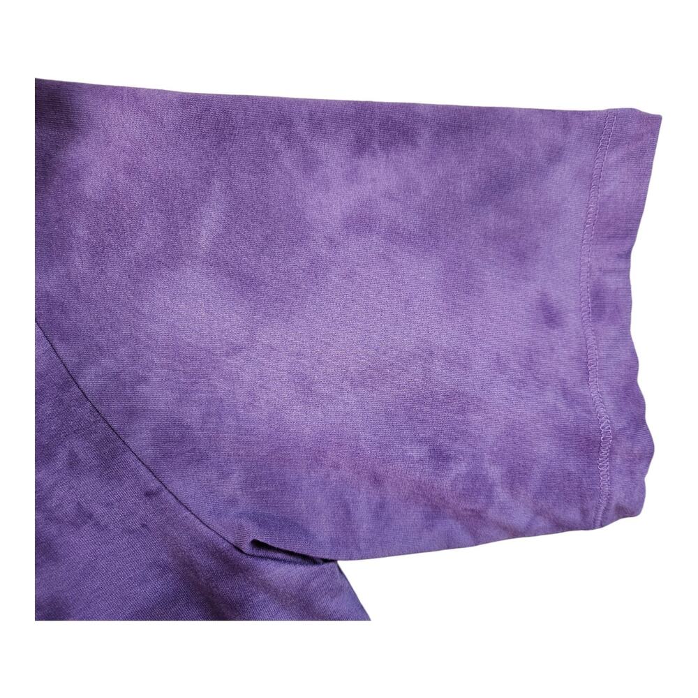 CHICO'S Weekends 3 Women's XL Hoodie Top 1/4 Zip Purple Tie Dye Cotton Blend 46" - Picture 5 of 8